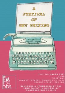 A poster for 2023's A Festival of New Writing