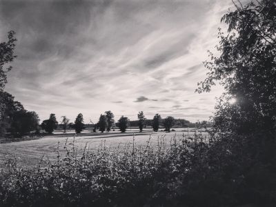 'An Evening Photograph of the Shadows Cast by the Setting Sun over the Countryside'
